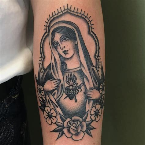 virgin mary meaning tattoo|american traditional tattoo virgin mary.